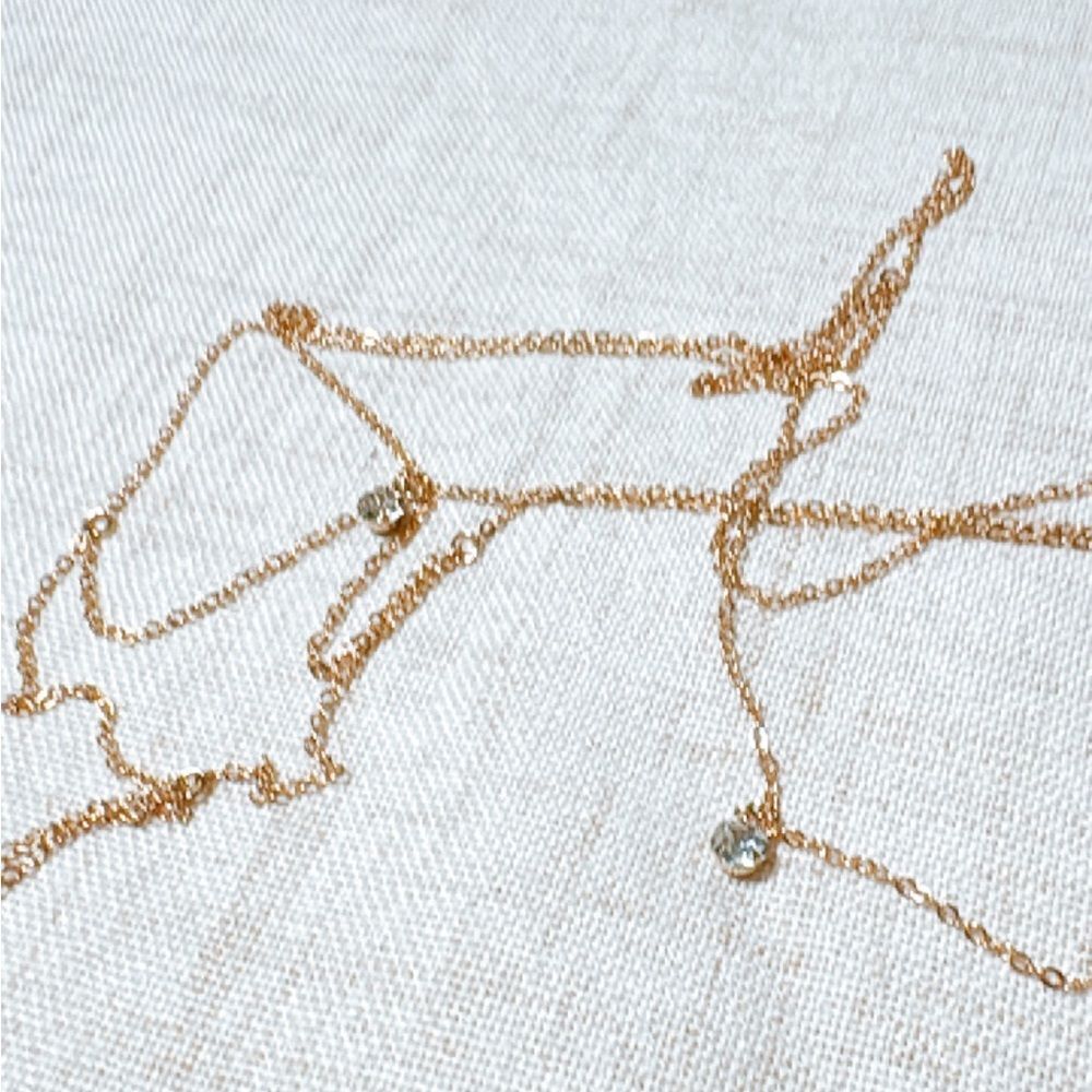 Diamond drop necklace N523 - Picture 3 of 4